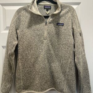 Patagonia Women's Tan 1/4 Zip-Up Sweater